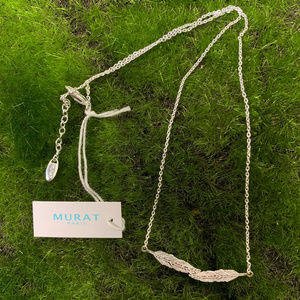 MURAT Sterling Silver Feather Necklace